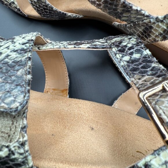 Vionic Glenda Wedge Orthaheel‎ Natural Snake Print Sandals Size 9 - Picture 6 of 9